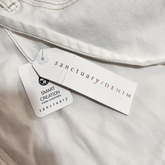 ✨Sanctuary/Denim✨ NWT Micro Belt Crop Semi High Rise Wide Leg Jeans Size 20W - Picture 11 of 16